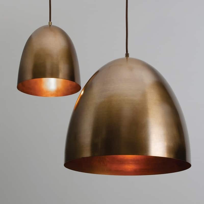 Carbon Loft O'Neill 9.5-inch Antique Brass Pendant, Antique Brass Steel Shade