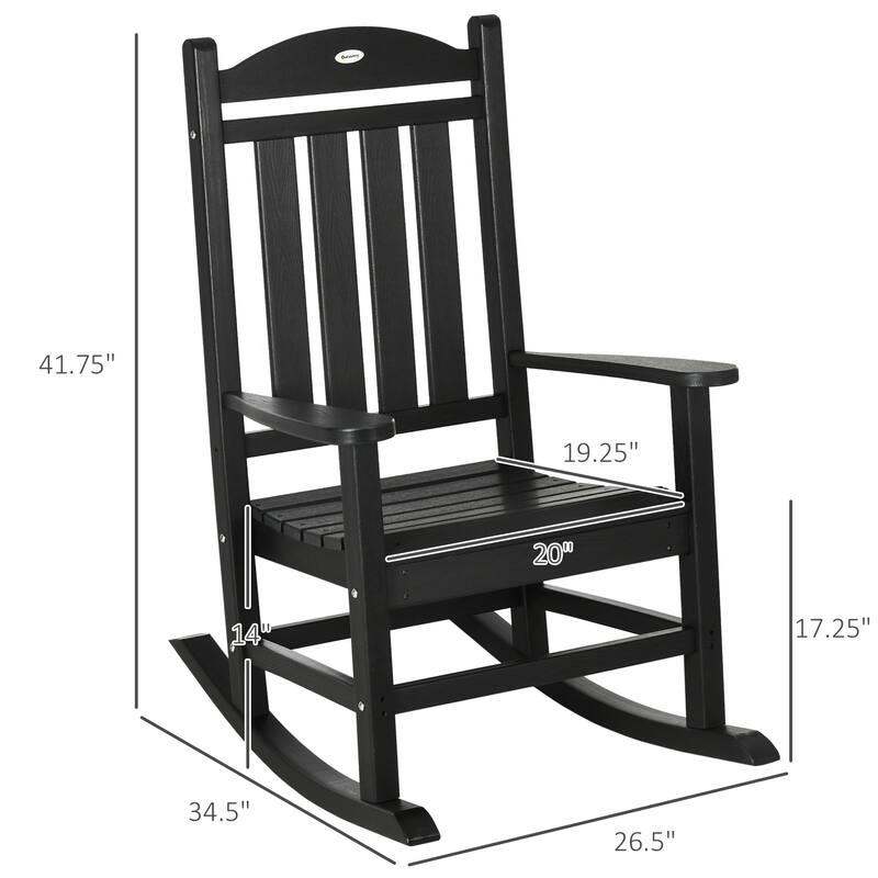 Outsunny Outdoor Rocking Chair (Excluding the table)