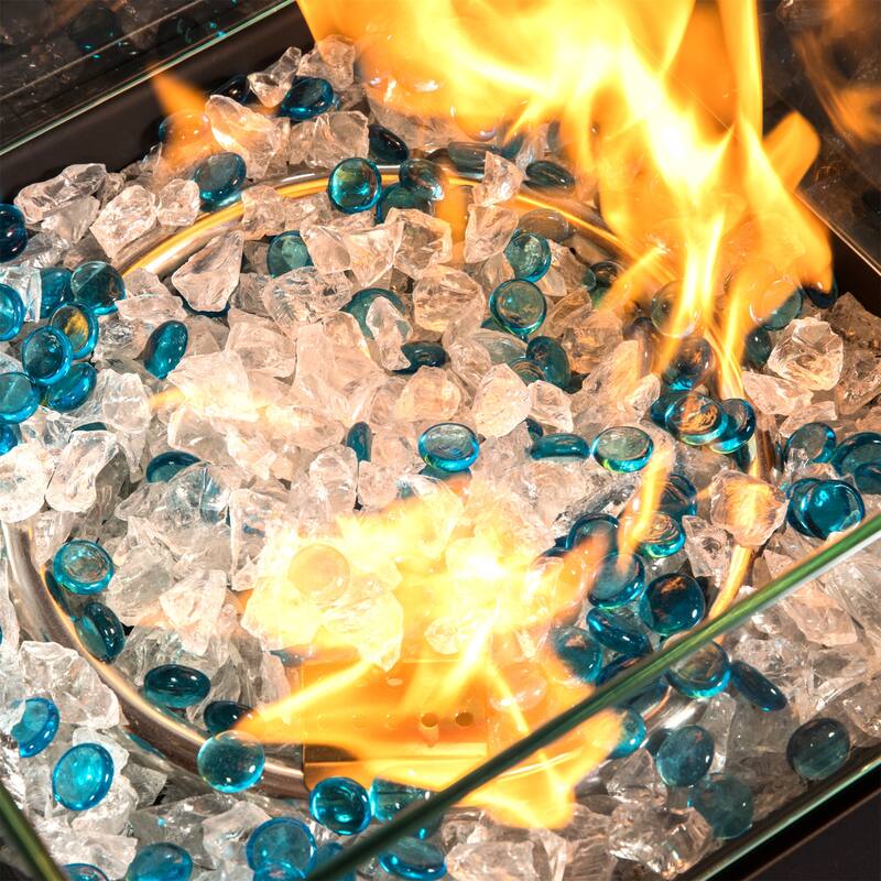 Outdoor Glass Wind Gurad Square Glass Windshield for Square Fire Table