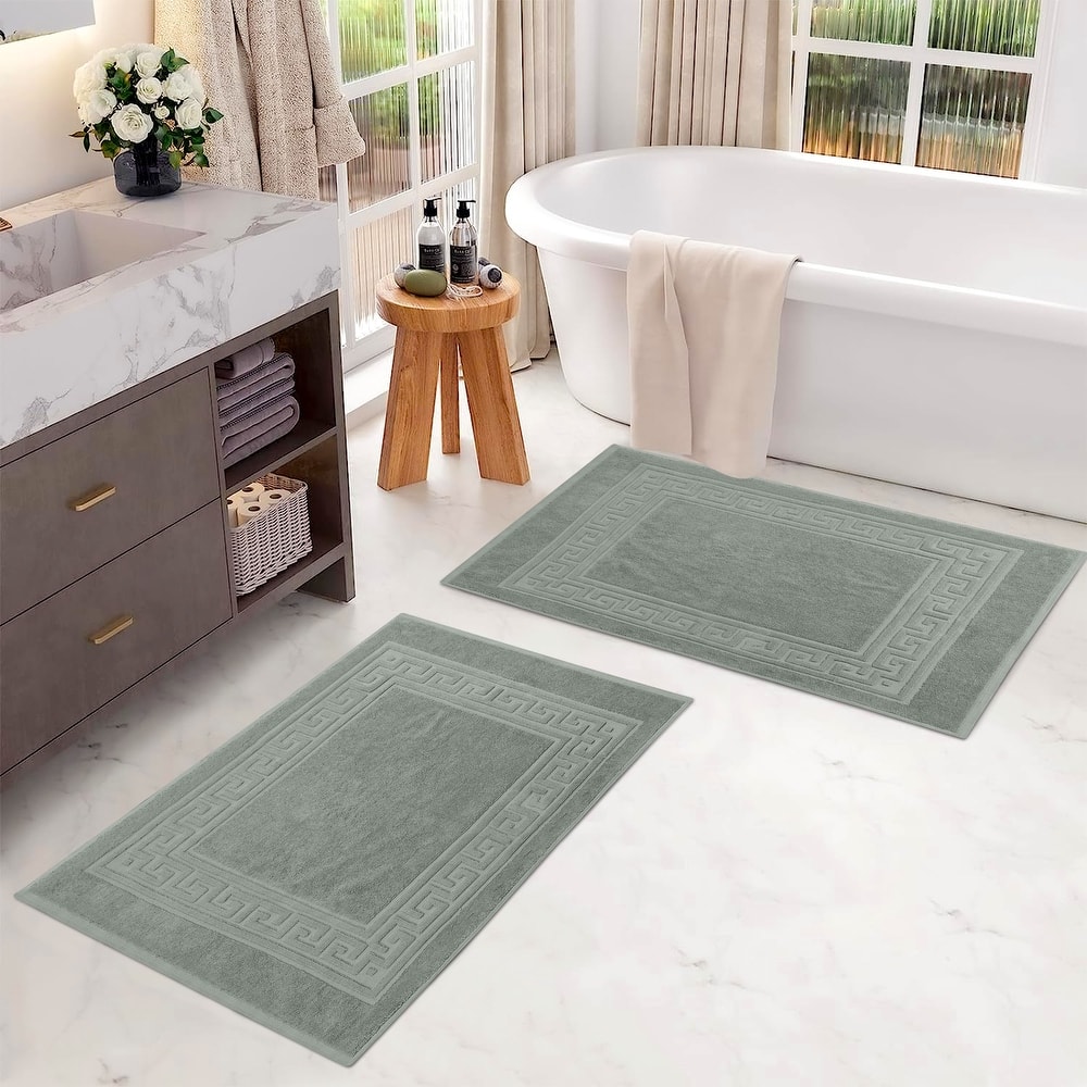 Superior Plush & Absorbent 900 GSM Cotton Bath Mat - (Set of 2)