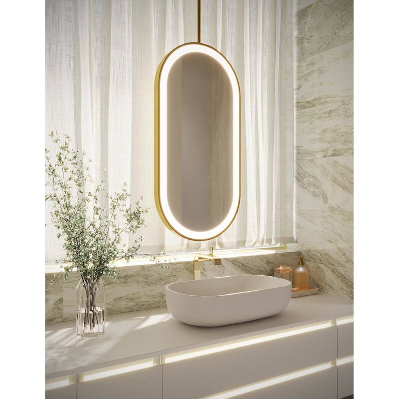 Robern YM2040SPPFN3H Sculpt 19-1/4"W x 39-3/8"H Pill Flat Metal Framed