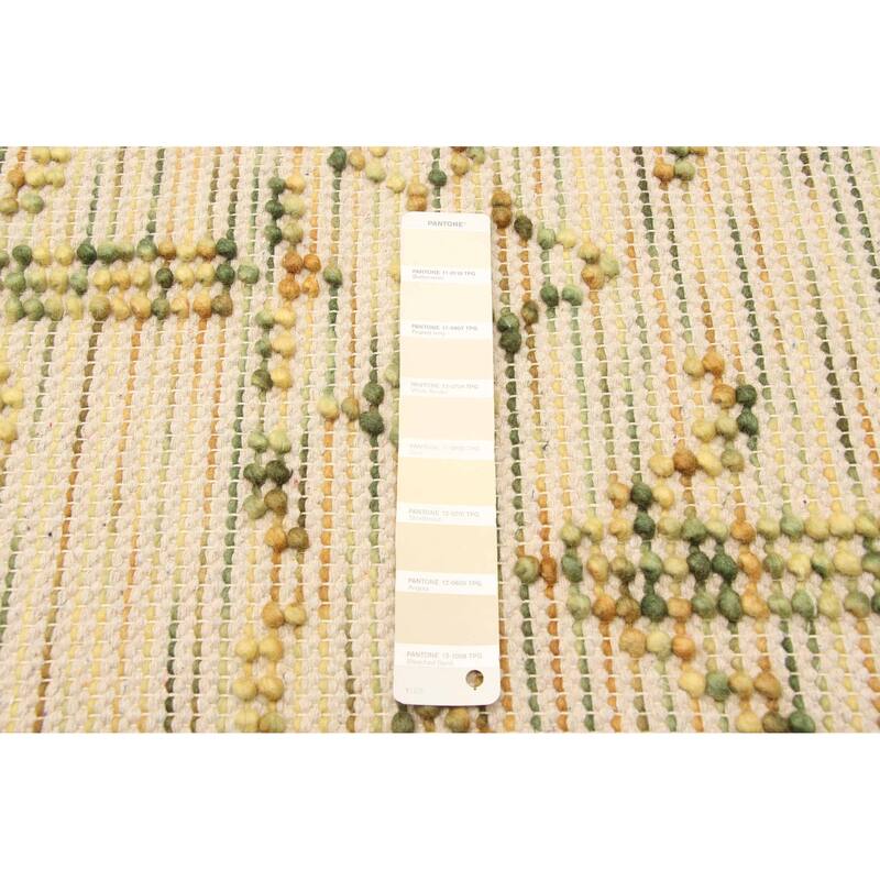 ECARPETGALLERY Braid weave Sienna Beige Wool Rug - 5'0 x 8'2