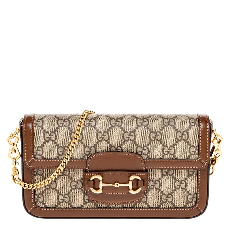 Gucci Horsebit 1955 Mini Shoulder Bag - Beige + Brown