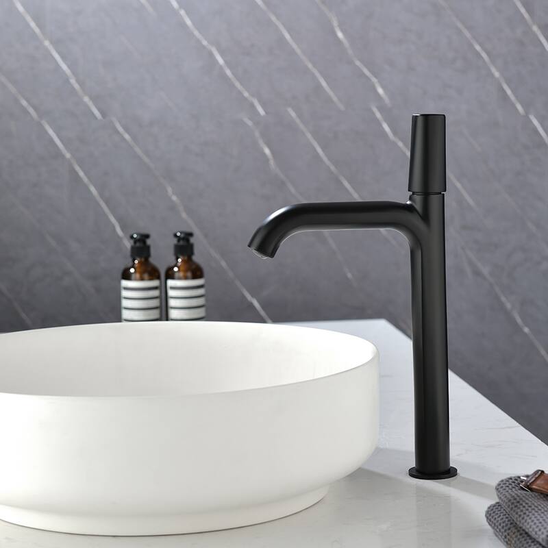 Modern Single Handle Bathroom Vessel Faucet