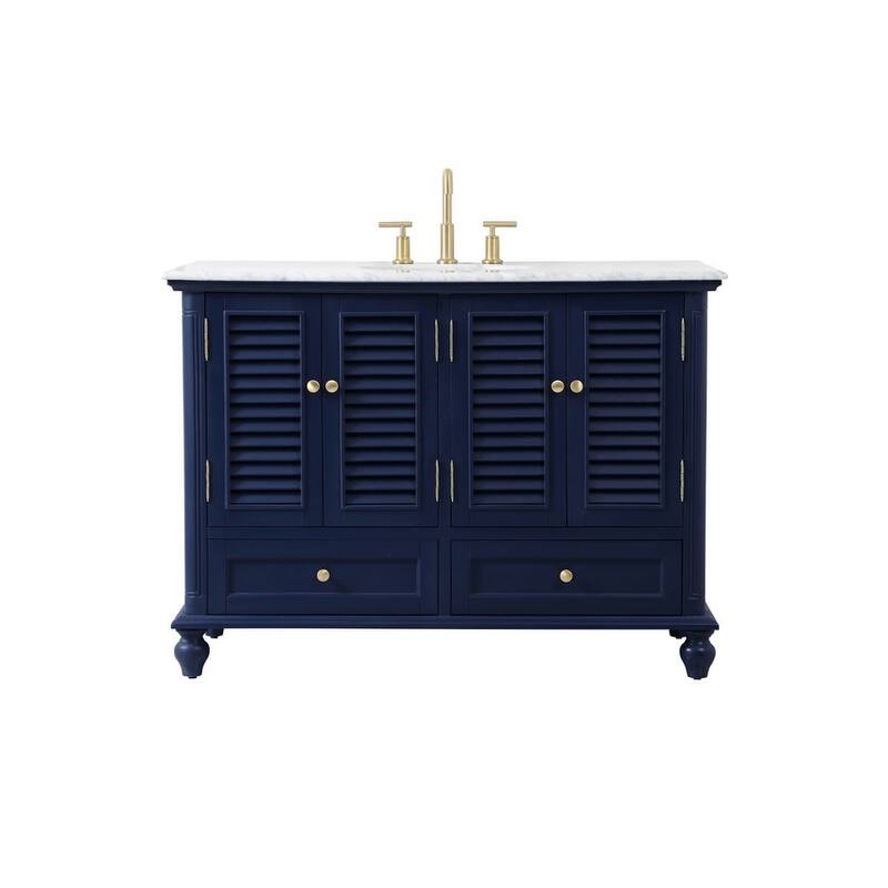 Elegant Lighting VF30548 Rhodes 48" Free Standing Single Basin Vanity - Blue