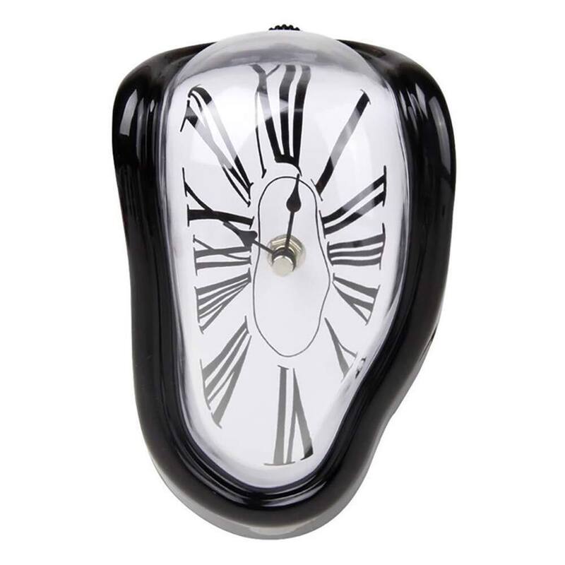 Modern Home Melting Salvador Dali Clock - Black