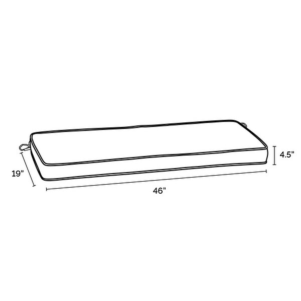 Arden Selections ProFoam Acrylic Bench Cushion - 18 L x 46 W x 3.5 H in