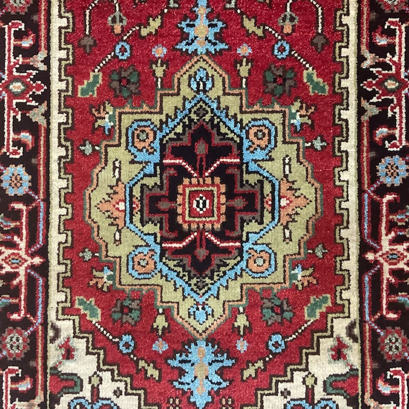 HERAT ORIENTAL Handmade Indo Serapi Wool Runner - 2'6" x 8'