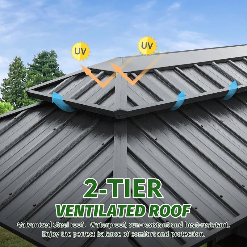 6x10FT Hardtop Grill Gazebo