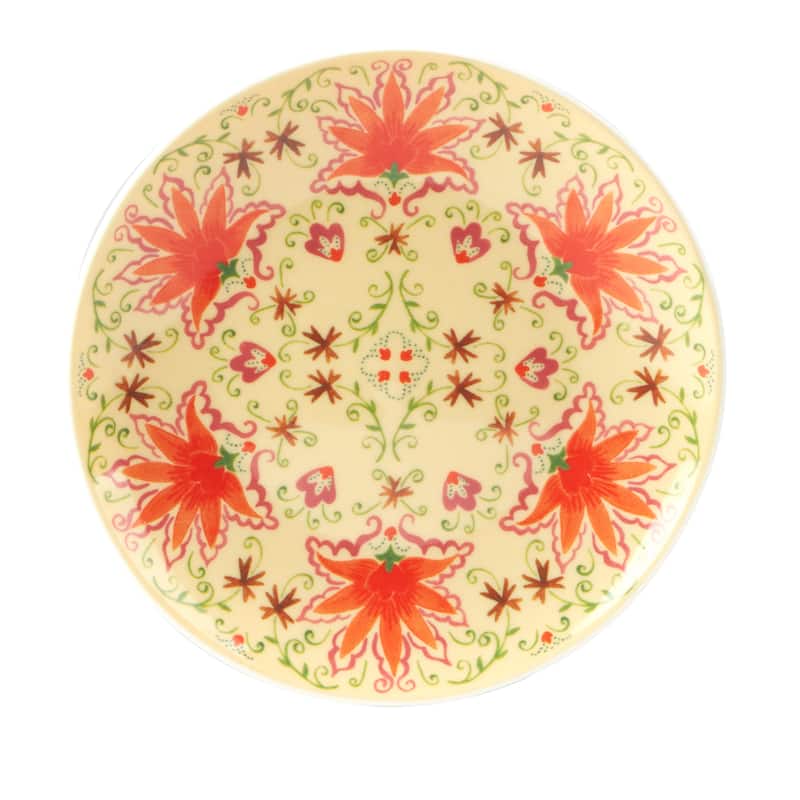 Certified International Francesca 6" Canape/Luncheon Plates, Set of 6 Assorted Designs - 6" x 6"