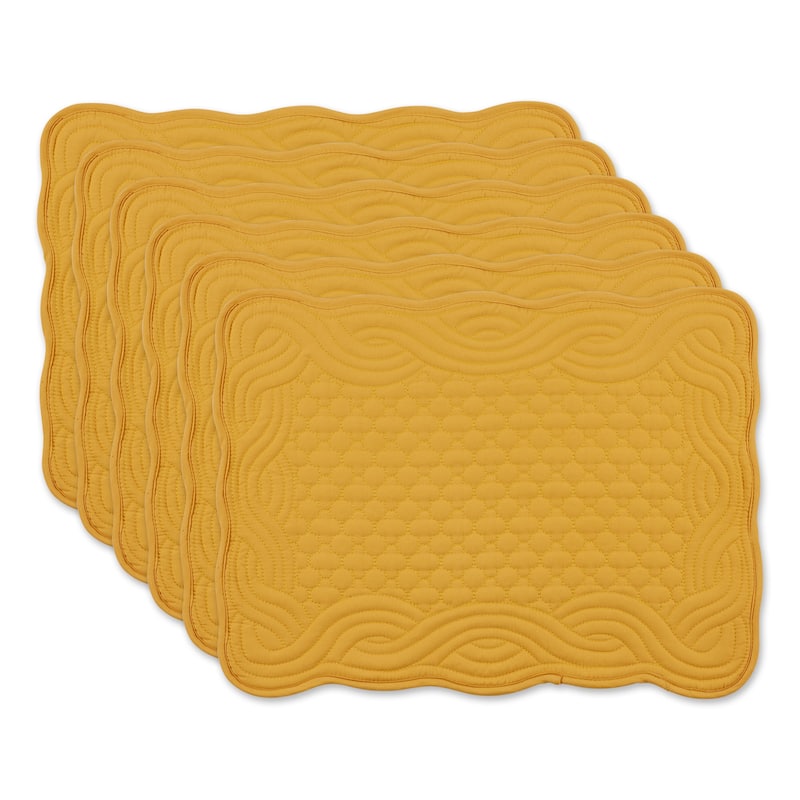 DII French Blue Quilted Farmhouse Placemat (Set of 6)