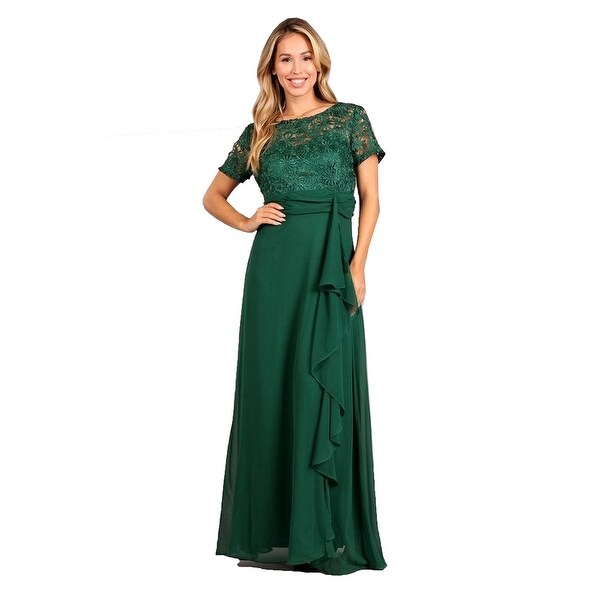 evening gown green