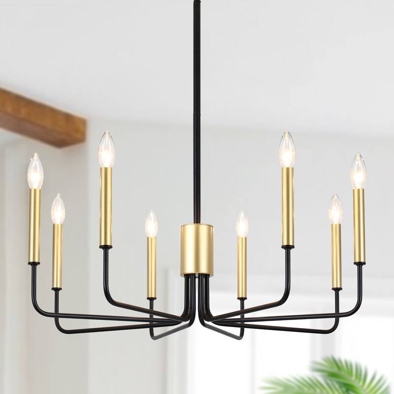 8-Light 29.52-inch Farmhouse Candle Chandelier for Foyer Kitchen Bedroom