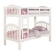 preview thumbnail 1 of 4, Twin Over Twin Bunk Bed with Built-in Ladder White