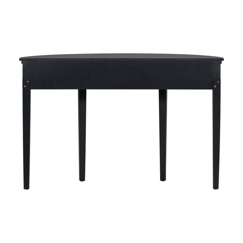 Curve Design Console Table with 3 Storage Drawers, Modern Entryway Table Sofa Table with Vertical Stripe Design and 4 Legs