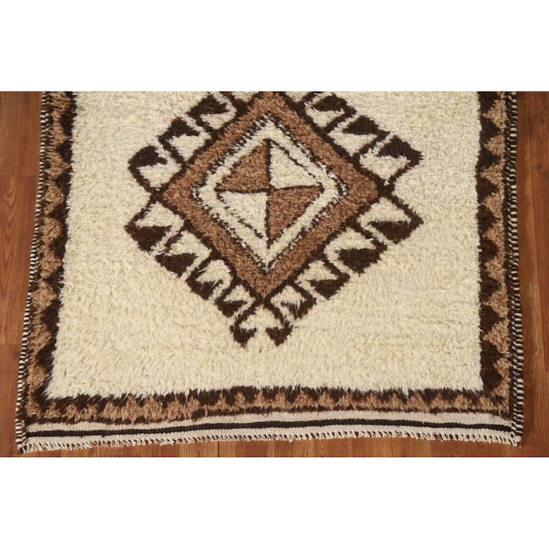 Turkish Anatolian Oriental Runner Rug Hand-knotted Wool Carpet - 3'8"x 11'5"