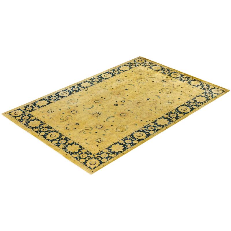 Overdyed One-of-a-Kind Hand-Knotted Area Rug - Gold - 5' 10" x 8' 10"