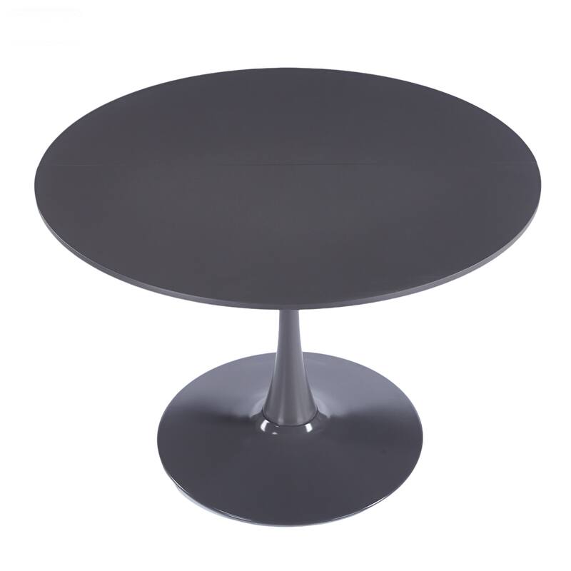 42.1"Tulip Table, Mid-Century Dining Table For 4-6 People - Round MDF Table Top (The Tabletop Consists Of Two Panels)