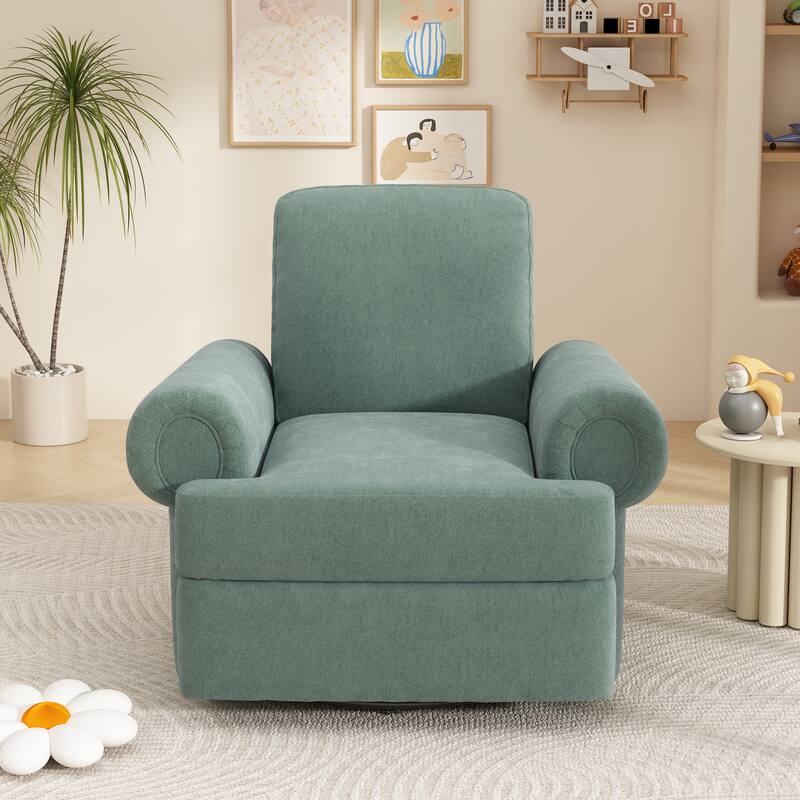 Manual Recliner Sofa Swivel Recliner Rocker Chair with Adjustable Backrest for Living Room, Bedroom, or Nursery