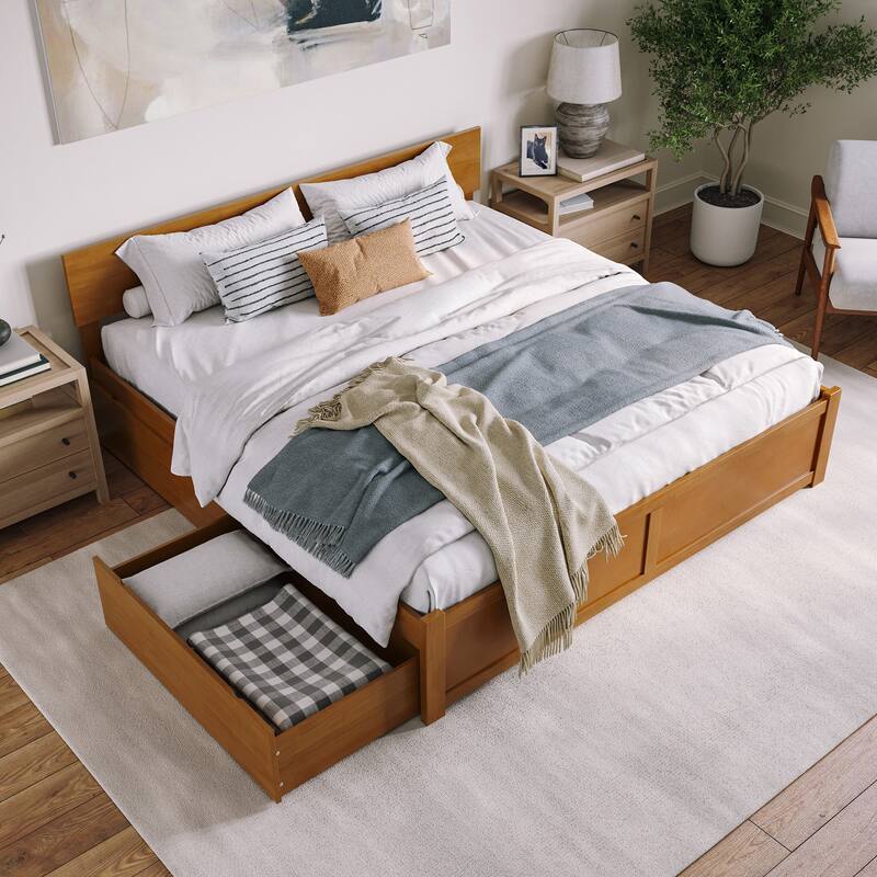 Orlando Platform Bed with Footboard and Storage Drawers