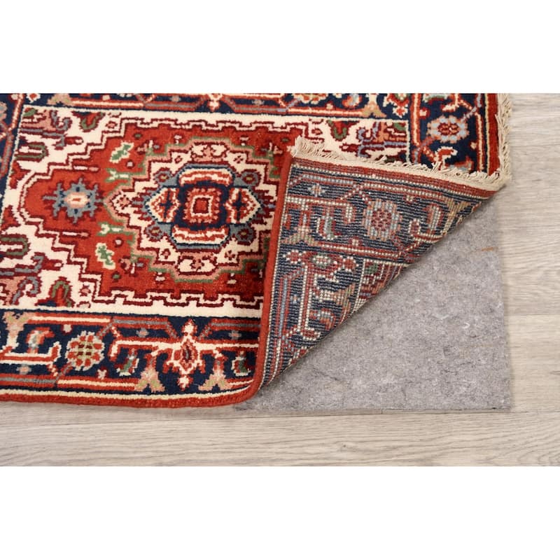 Rust Geometric Heriz Oriental Wool Area Rug Handmade Home Decor Carpet - 2'0" x 3'0"