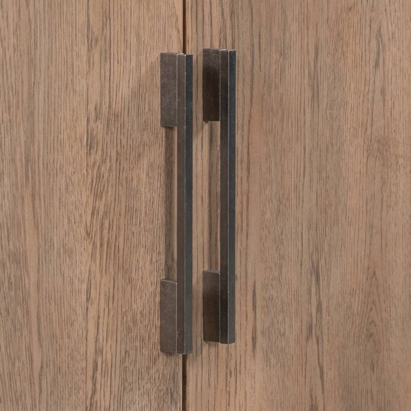 Wooden Cabinet with 2 Metal handles and 2 Doors