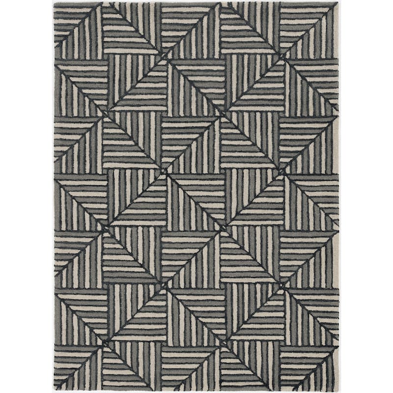 Libby Langdon Upton Diagonal Tile Handtufted Wool Rug