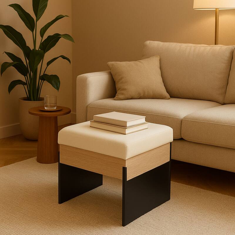 Modern Chenille Upholstered Bench with Foam Padding and MDF Frame