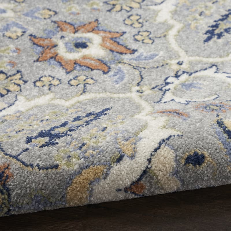Cezew Power Loomed Floral Traditional Low Pile Durable Area Rug By HomeRoots - 60' X '36' X '0.25