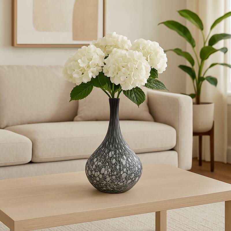 Glass Teardrop Silhouette Bottle - Gray