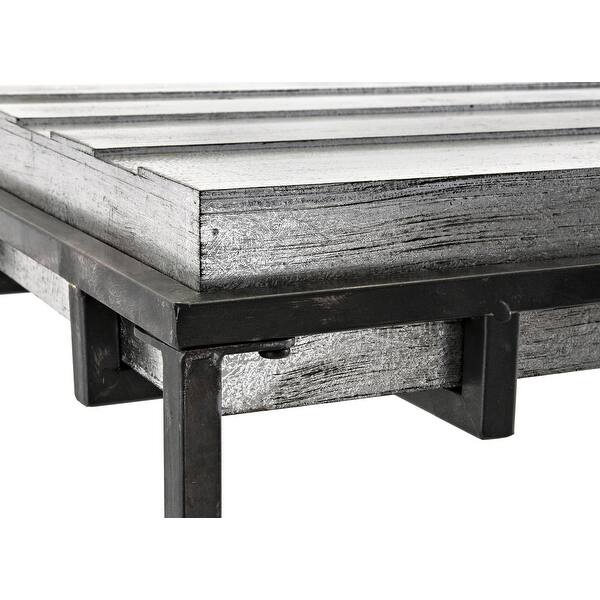 Shop 48 5 Gray And Black Distressed Finished Rectangular Console