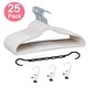 preview thumbnail 23 of 38, Clothes Hangers Plastic Coat Hangers Non-Slip Space-Saving Swivel Hook 25 Pack - White