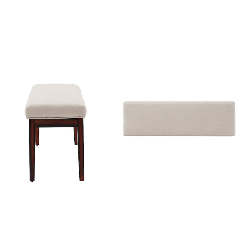 Sylvestra Upholstered Espresso Finish Bench