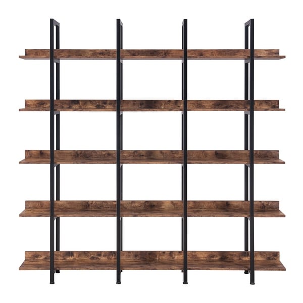 Vintage Industrial Style Shelf with Metal Frame - Bed Bath