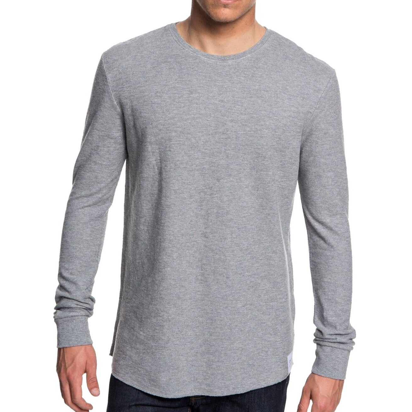 Shop Quiksilver Mens T Shirt Gray Size Medium M Thermal Modern Fit