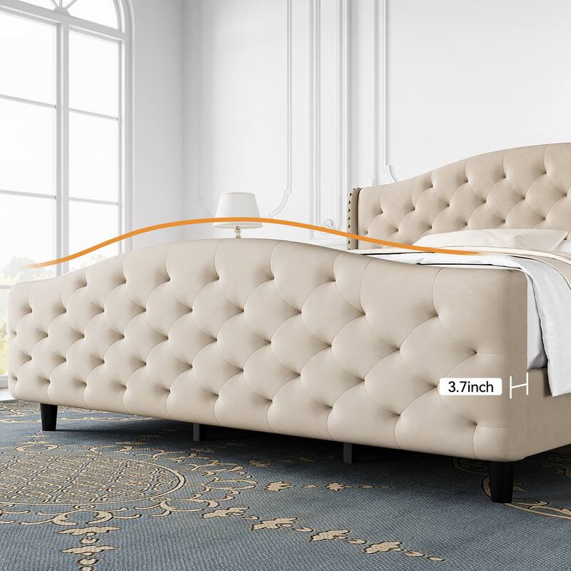 Bed Frame with Headboard and Footboard