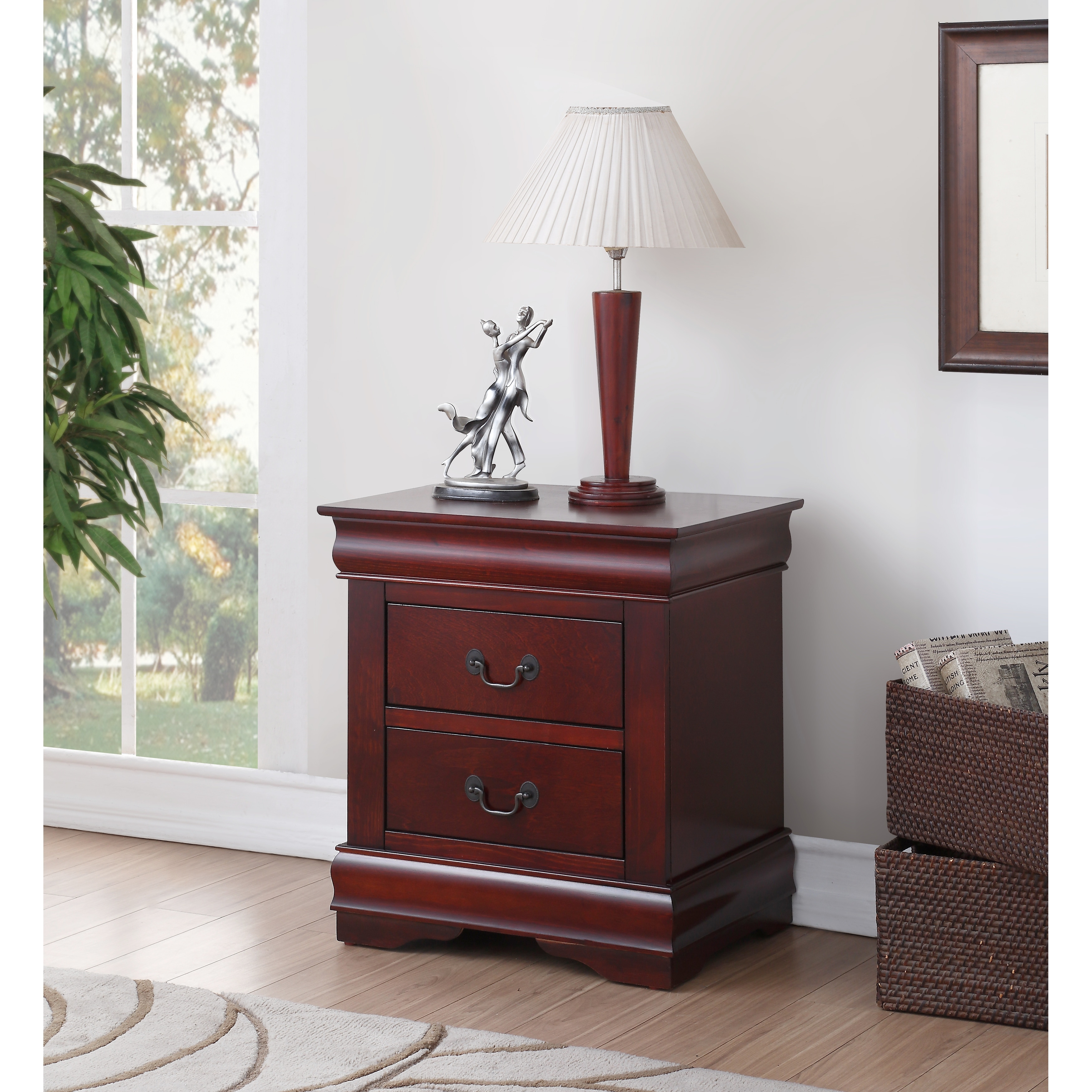 Small cherry wood nightstand top