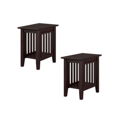 Mission Solid Wood Side Table Set of 2