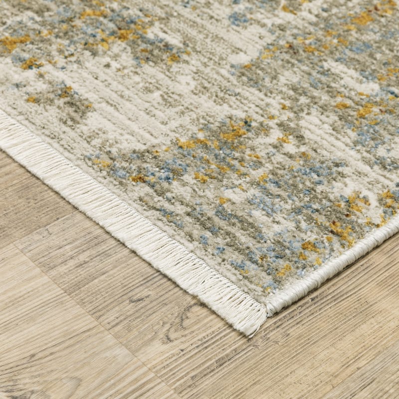 Style Haven Boulevard Power-Loom Recycled P.E.T. Abstract Beige/ Multi Rug-