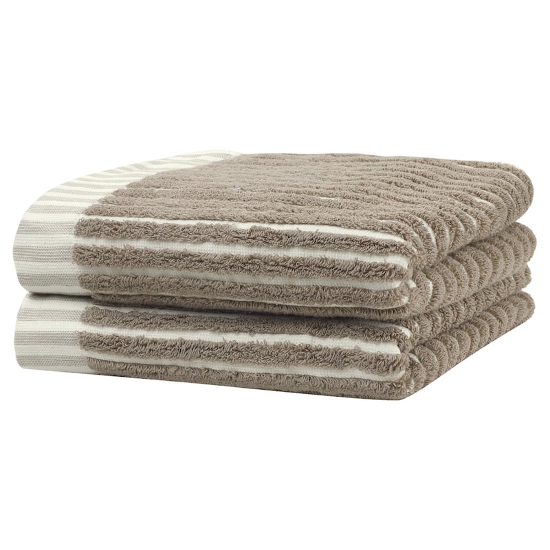 100% Cotton Striped Hand Towels, Soft Absorbent Quick Drying Towel Sets for Home, Hotel, Gym