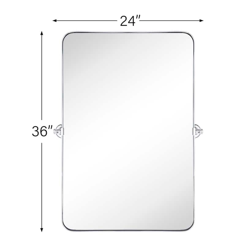 TEHOME Jonathan Rectangle Pivot Tilt Metal Wall Mirror