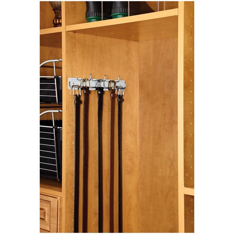 Rev-A-Shelf BRC Series 12 Inch Wall Mount Belt and Tie Rack with 7