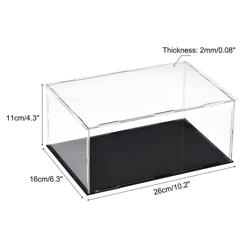 Acrylic Display Case Dustproof Showcase Cube Collectibles Show Box - 9.8x5.9x3.9 inch