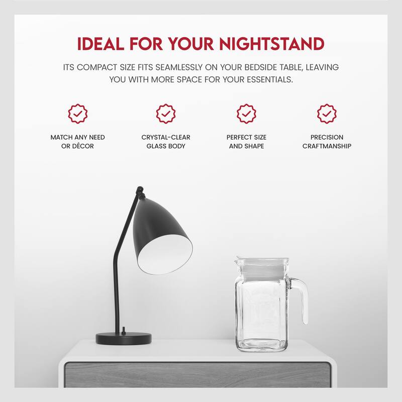 Amici Home Italian Igloo Quadra Glass Pitcher