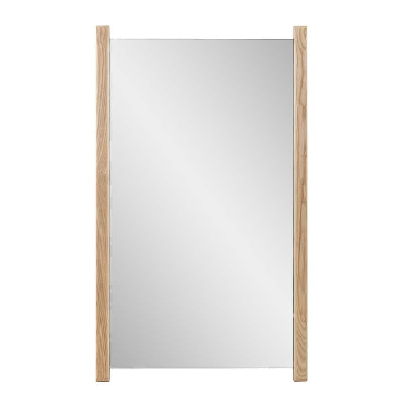 Allan Andrews Rectangular Bleached Oak Side Framed Vanity Mirror - 40"H x 24"W