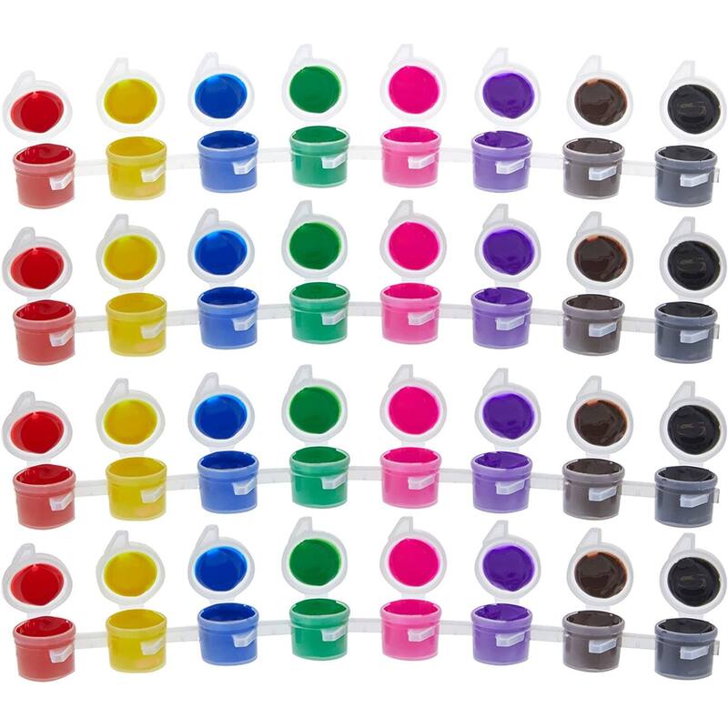 Bright Creations Acrylic Paint Pots for Kids, Classroom, Art and Crafts, 24 Pack, 8 Colors