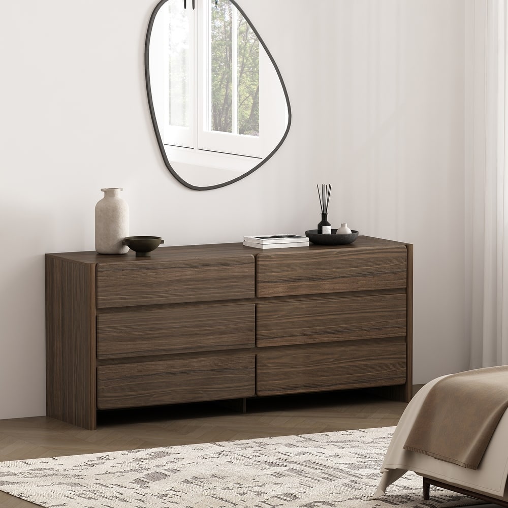 Manhattan Comfort Linda Modern 6 Drawer Double Wide Dresser