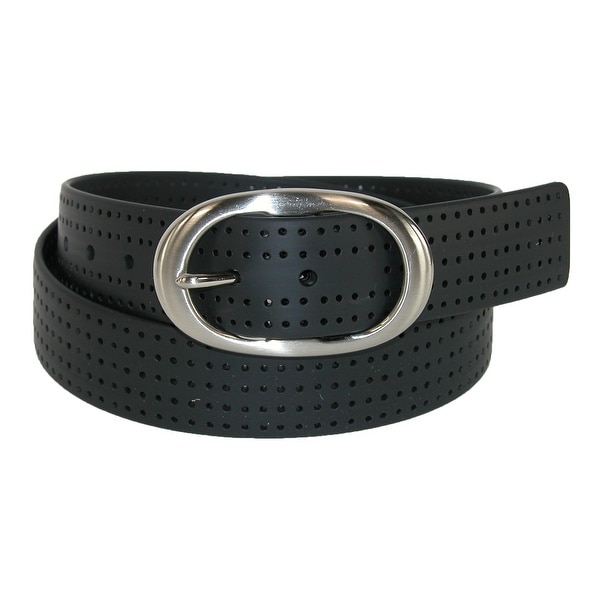 PGA TOUR Women's Silicone Perforated Golf Belt with Center Bar Buckle