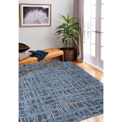 Bashian Nirvaan Blue Transitional Area Rug