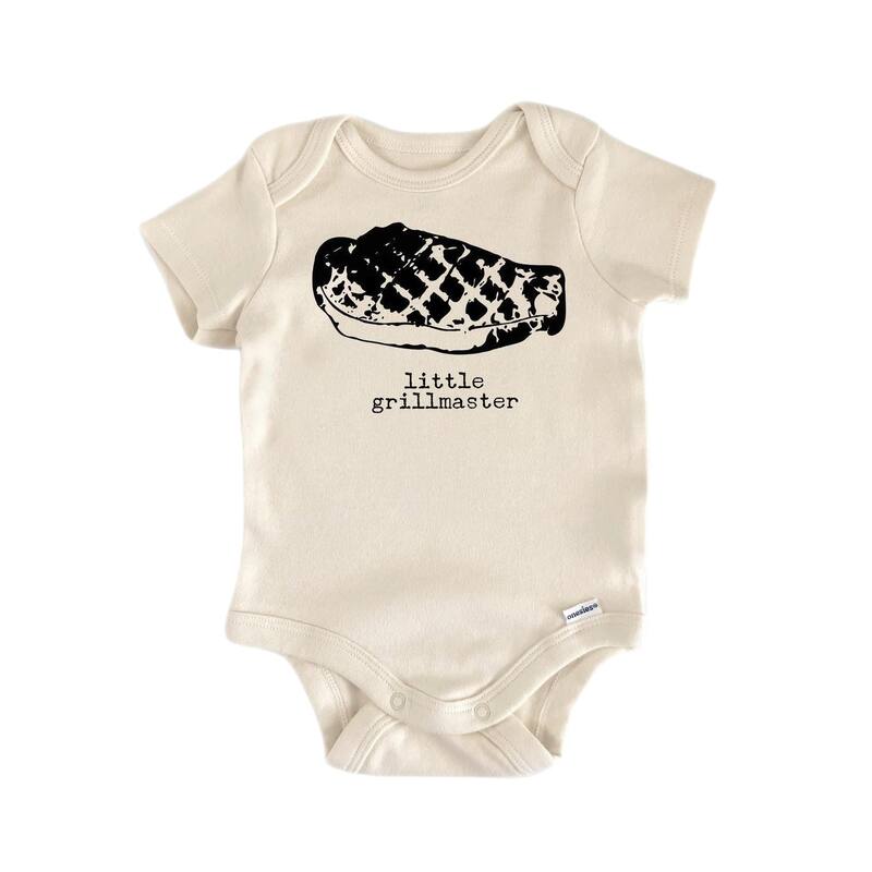 Grillmaster Steak Bbq - Baby Boy Girl Clothes Infant Bodysuit Funny Cute Newborn - White - Newborn